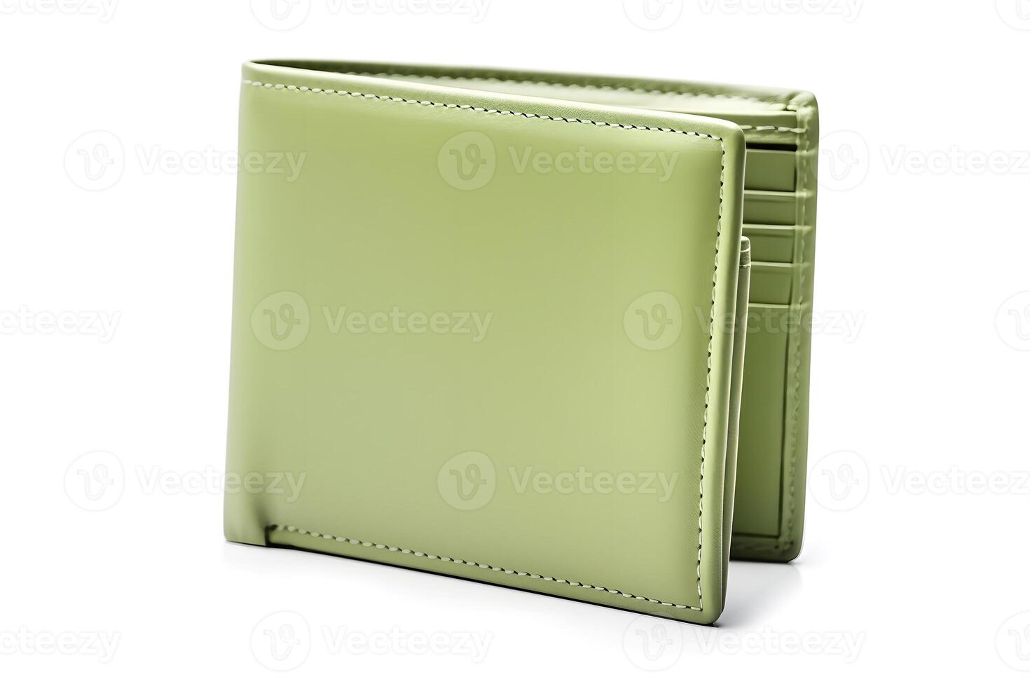 AI generated leather wallet isolated on white background, neural network generated image photo