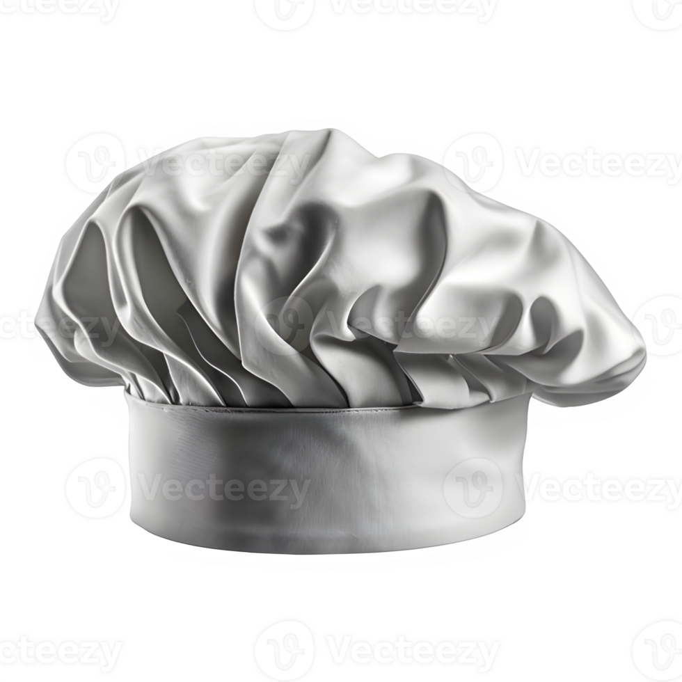 AI generated chef hat isolated on transparent background ,generative ai png