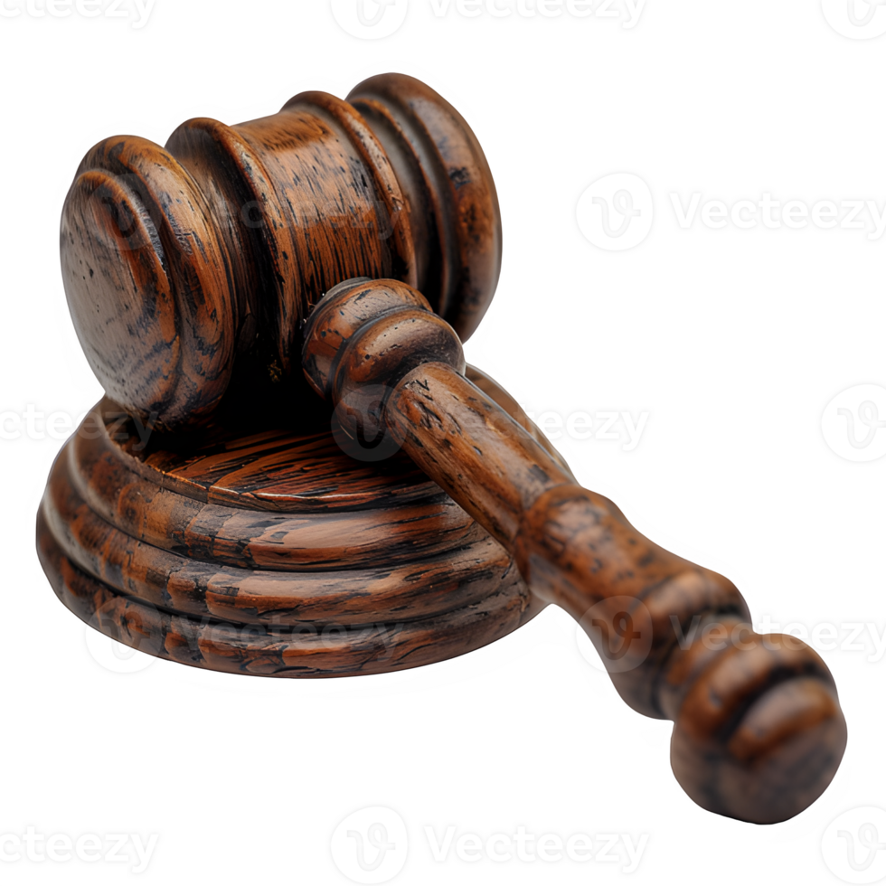 AI generated judge gavel isolated on transparent background ,generative ai png