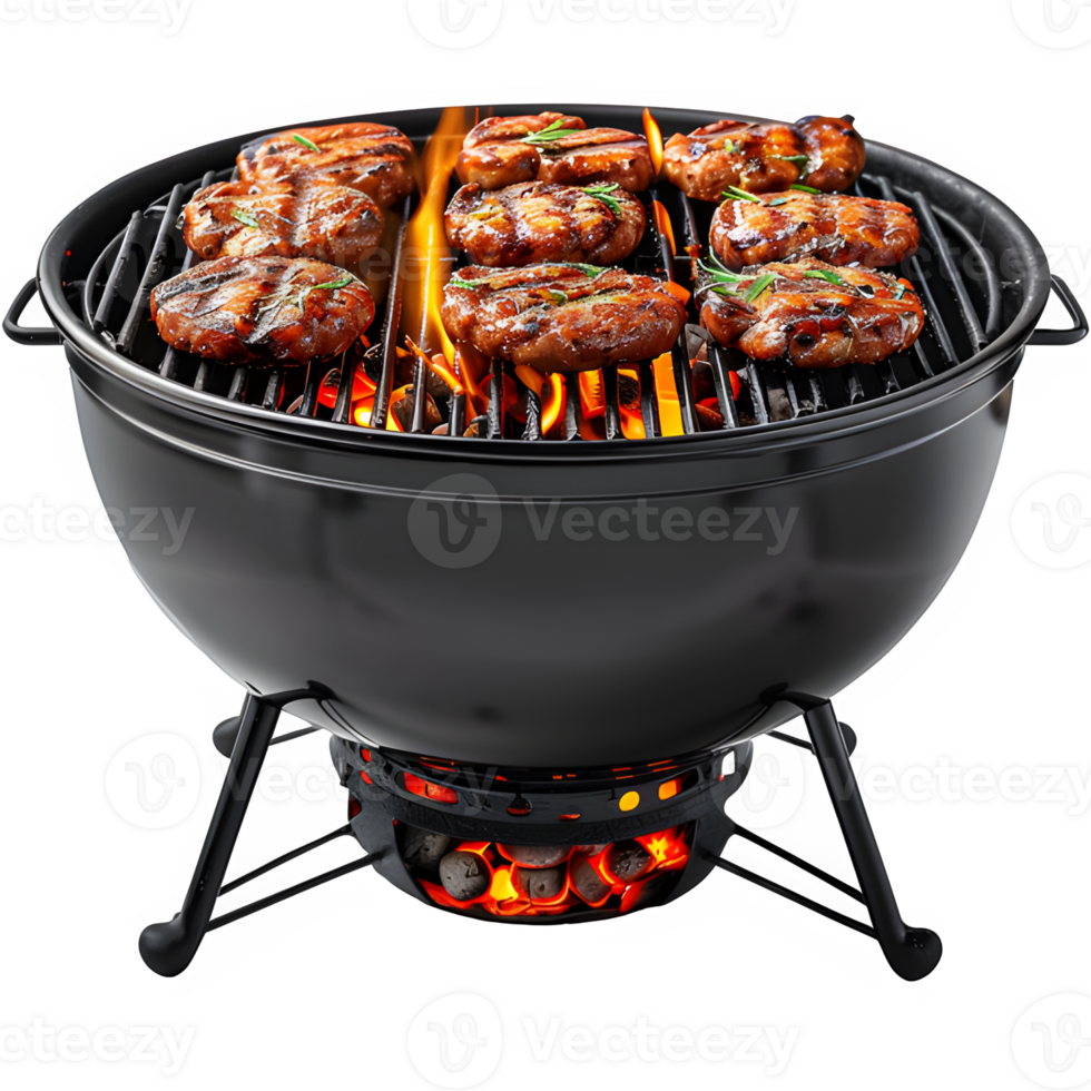 AI generated barbecue grill isolated on transparent background ,bbq grill png ,generative ai