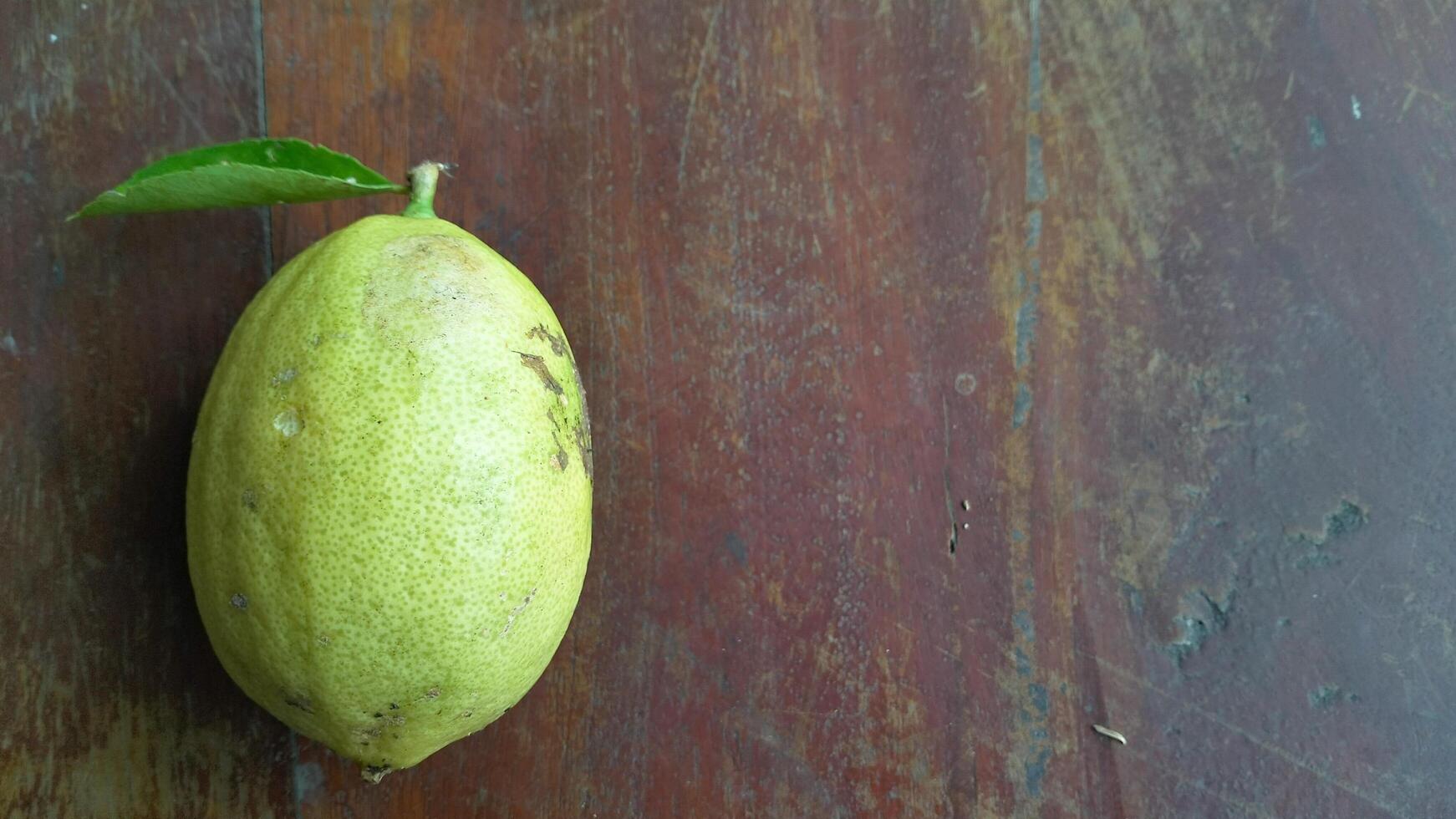 Ripe lemon fruit on branch with green leaves. Lemon fruit with green leaf. Natural Lemon fruit levitate. Fresh yellow ripe lemons. photo