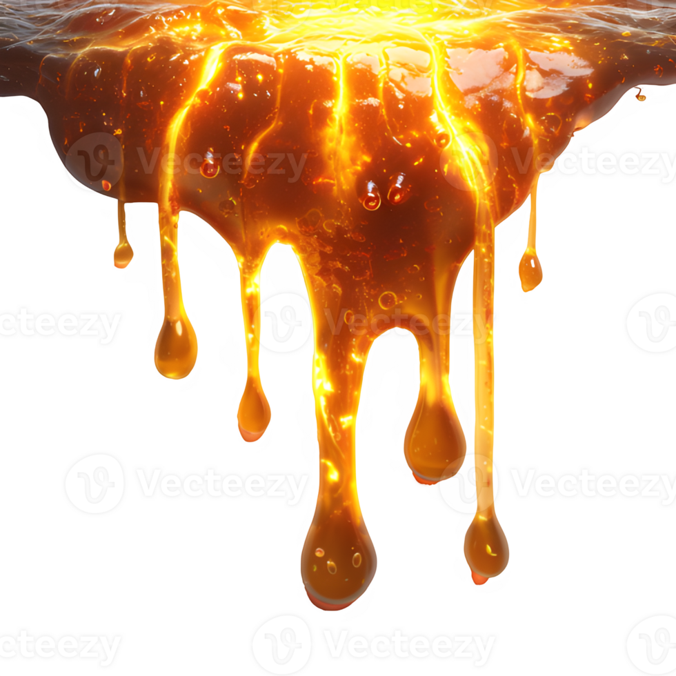 ai gegenereerd heet gesmolten lava smelten geïsoleerd Aan wit achtergrond , png vloeistof magma ,generatief ai