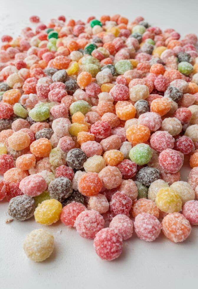 AI generated Assorted Sweet Sugared Candy Variety photo