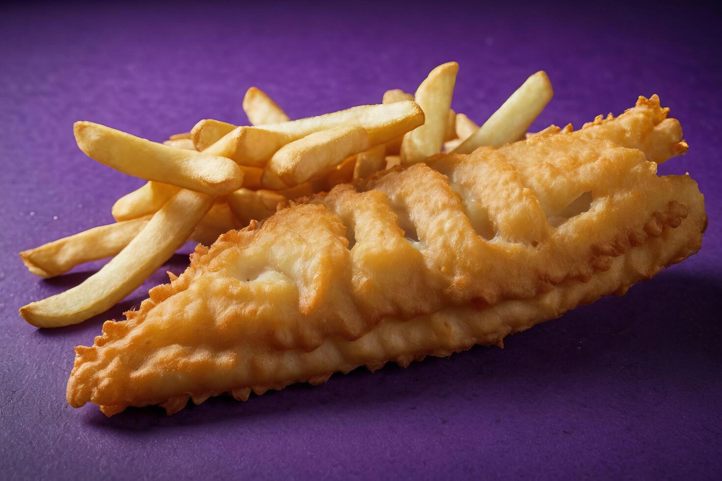 AI generated Crispy Fish Fillet with Golden Fries photo