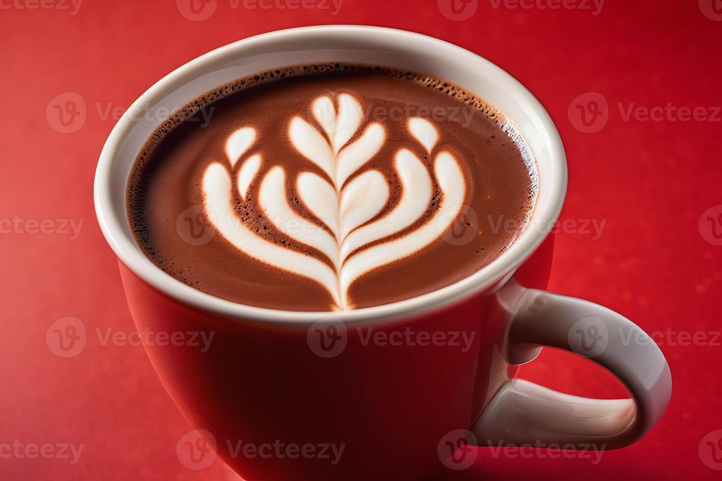 ai generado gastrónomo capuchino con latté Arte foto