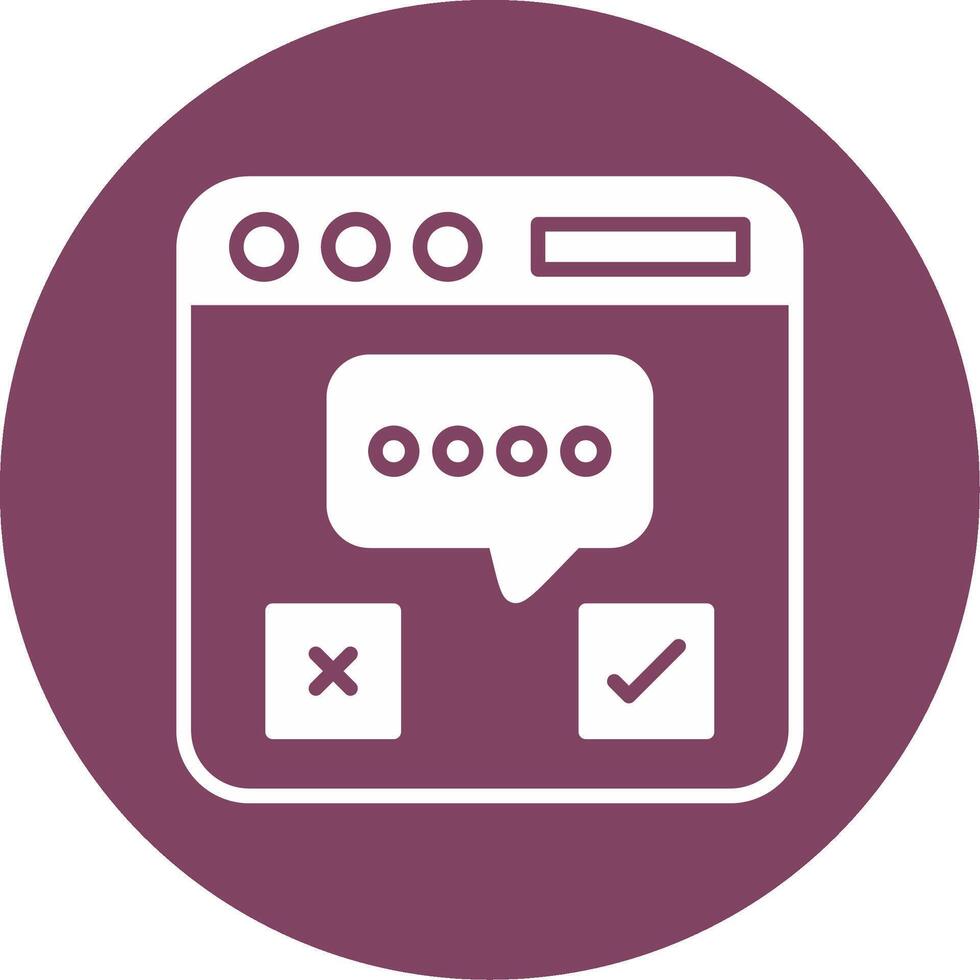 Browser Chat Vector Icon