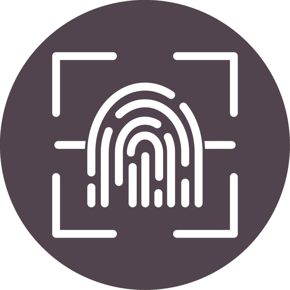 Fingerprint Scanner Vector Icon