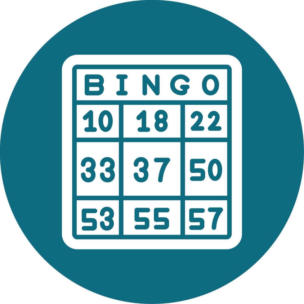 icono de vector de bingo