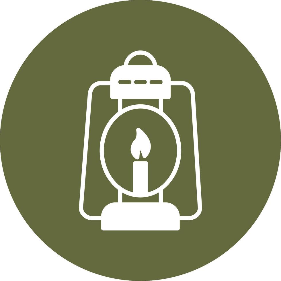 Oil Lamp Vector Icon