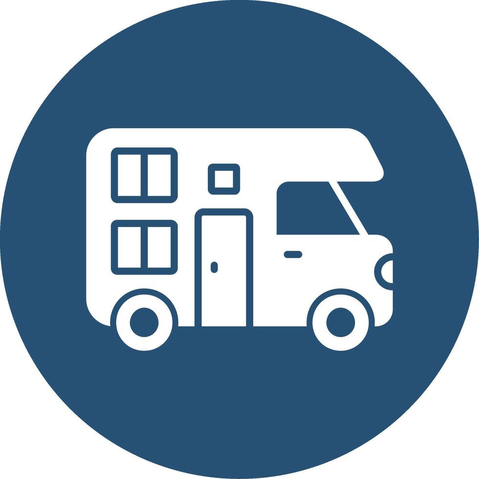 Camper Van Vector Icon