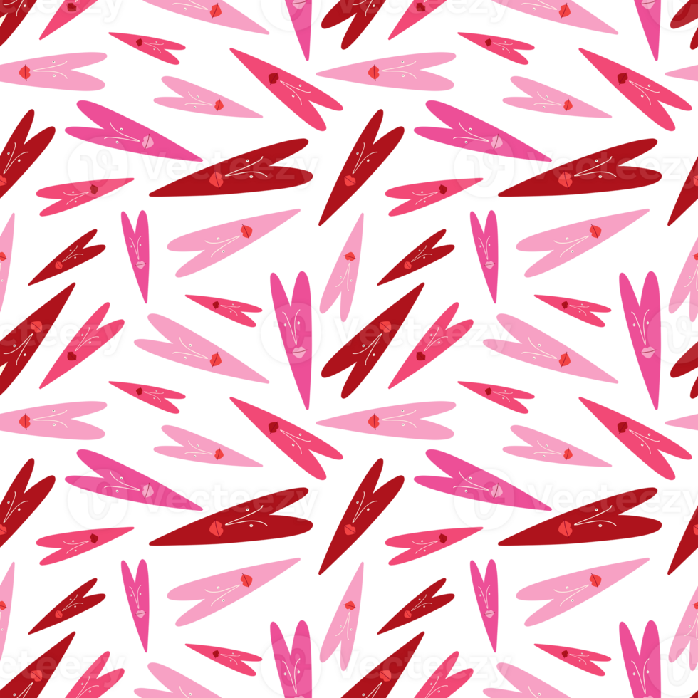 Purple pattern with red hearts for Valentine's Day and Halloween holidays png