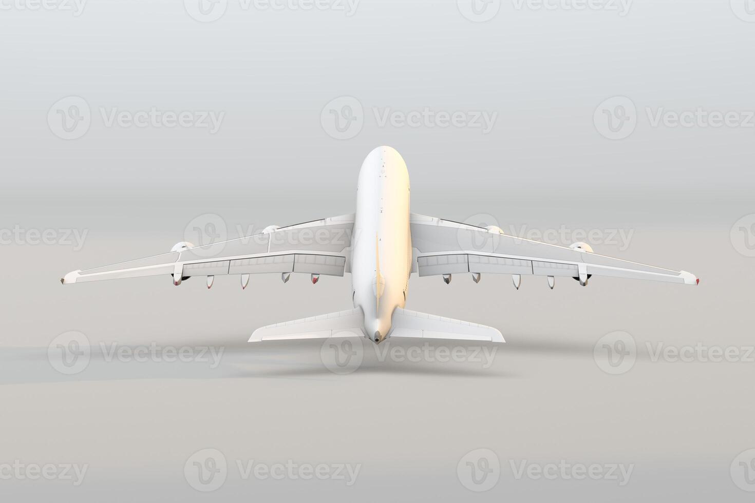 Airplane taking off a 3D travel plane photo