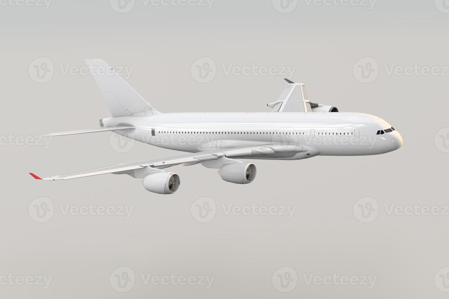 3D commercial air plane flying photo