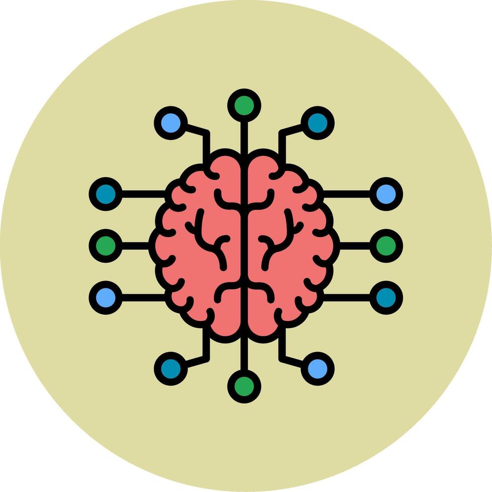 icono de vector de inteligencia artificial