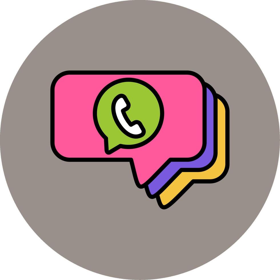 whatsapp charla vector icono