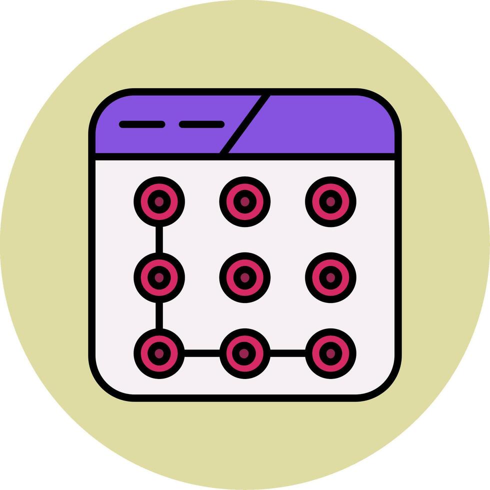 Lock Pattern Vector Icon
