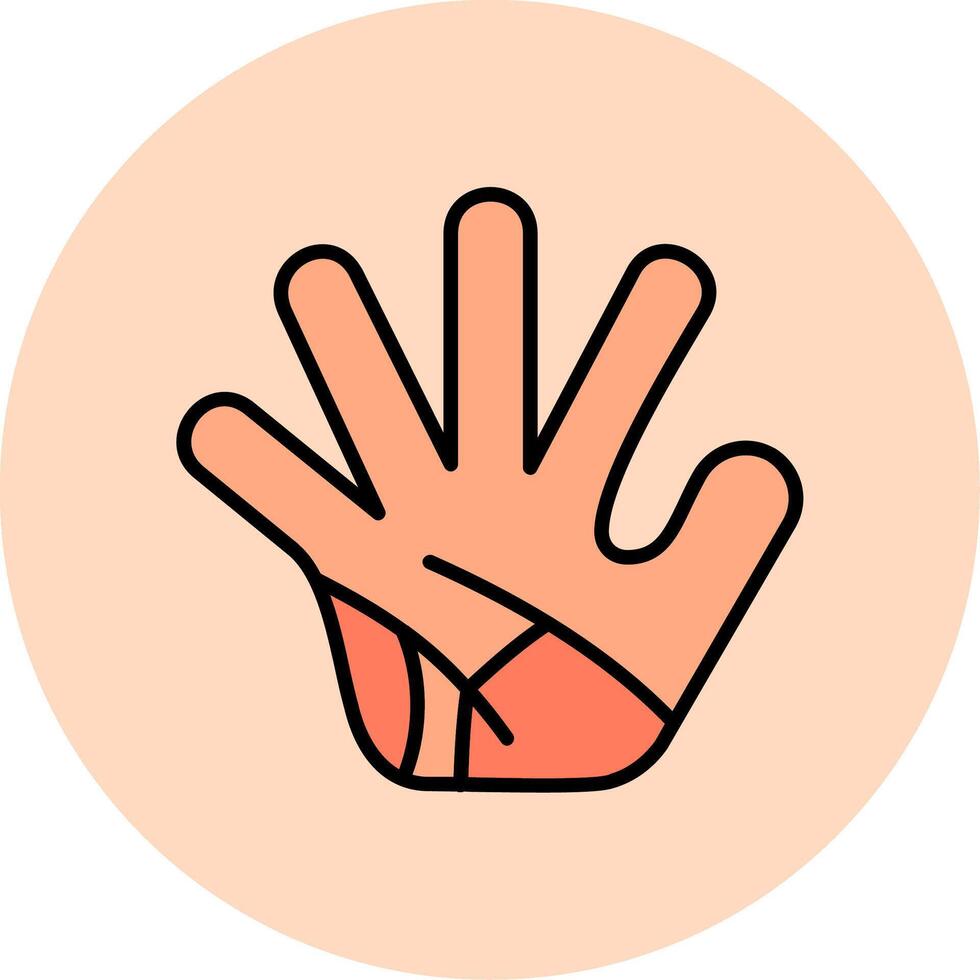 icono de vector de mano