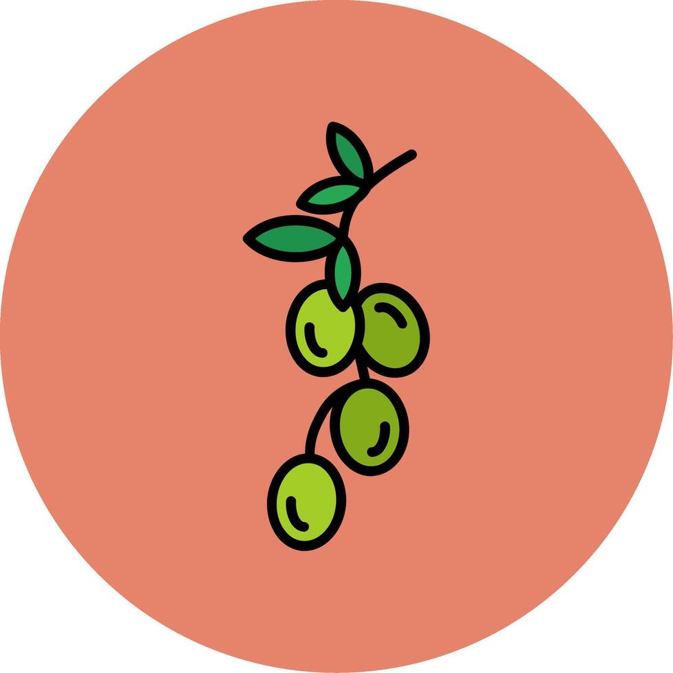 aceituna vector icono