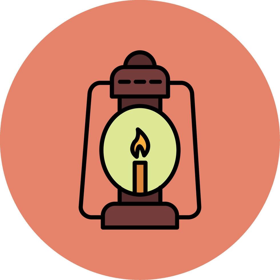 Oil Lamp Vector Icon