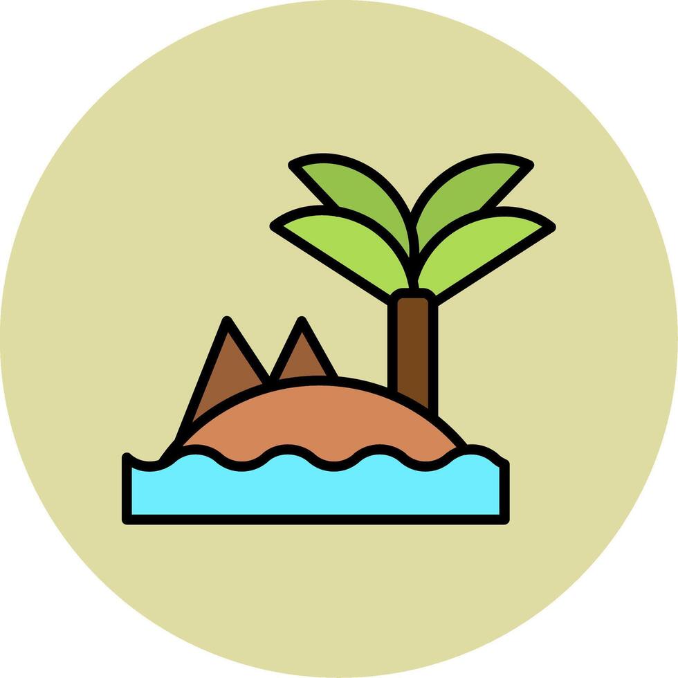 icono de vector de isla