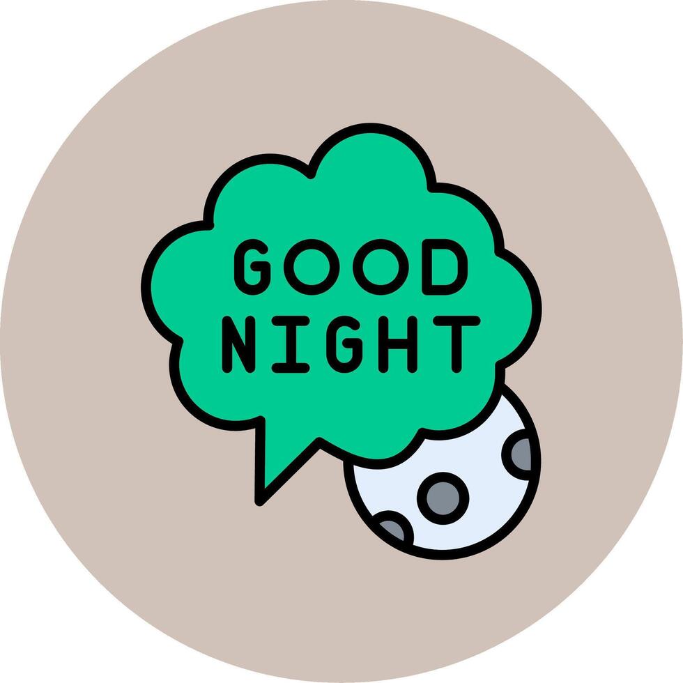 Good Night Vector Icon