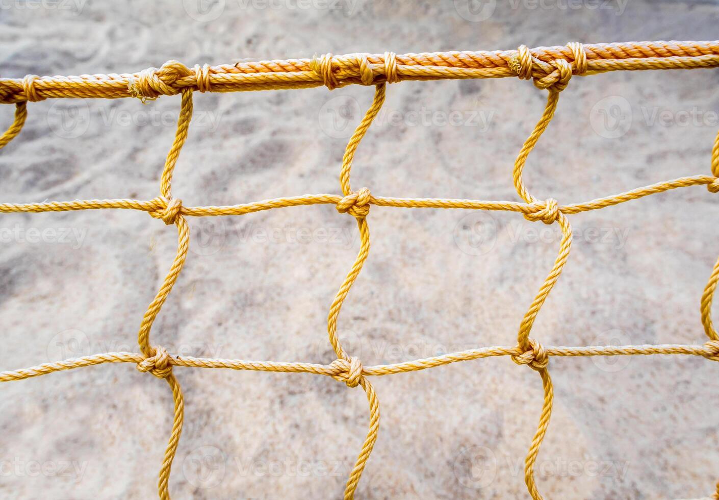 Mesh net of beach volleyball photo