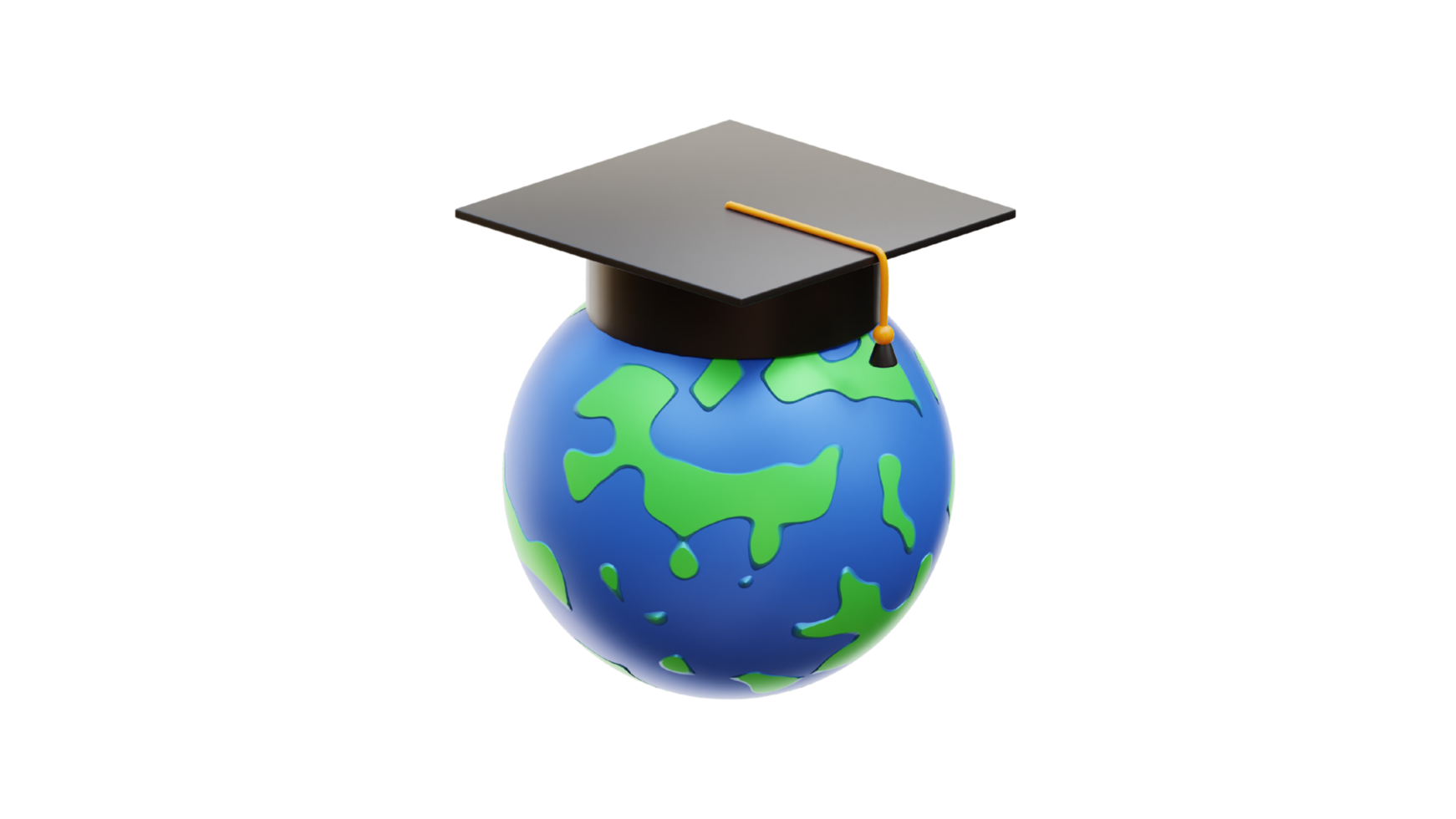 un graduación gorra en un globo con un graduación gorra png