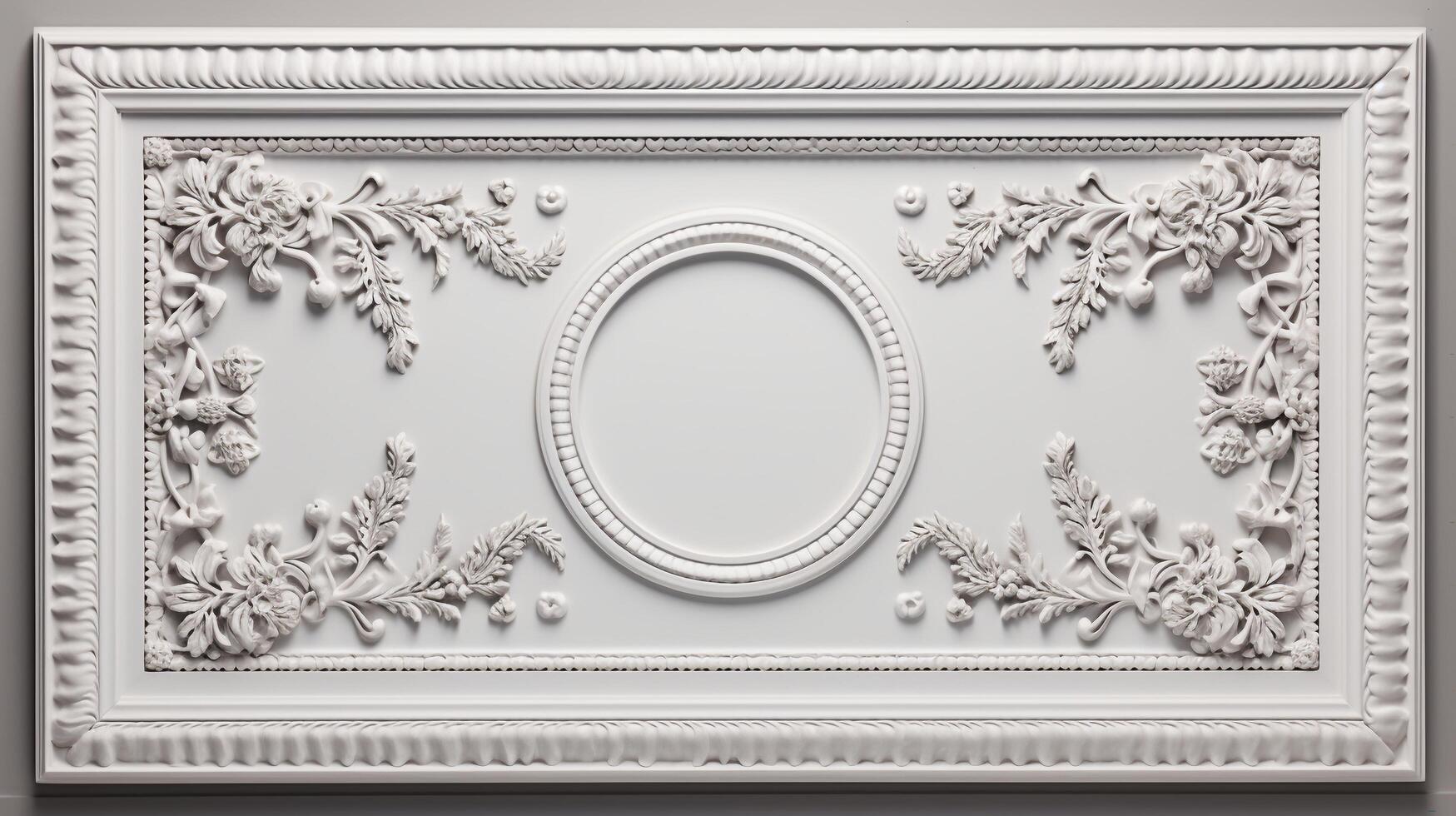 AI generated Decorative frame on the wall with vintage style. photo