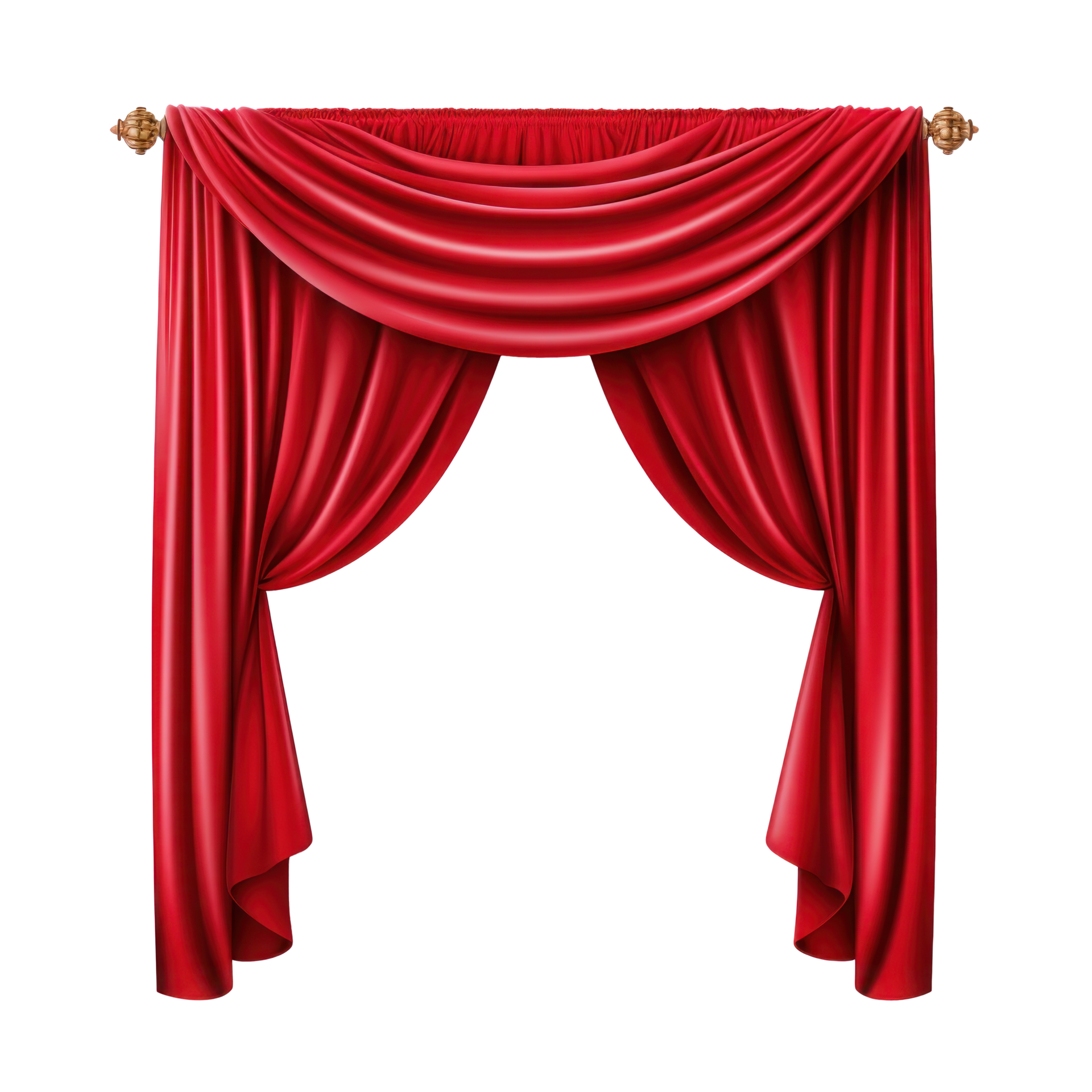 AI generated Red curtains isolated on transparent background 37484417 PNG