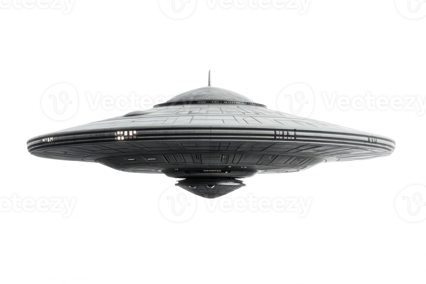 ai généré OVNI, extraterrestre vaisseau spatial isolé sur transparent Contexte png