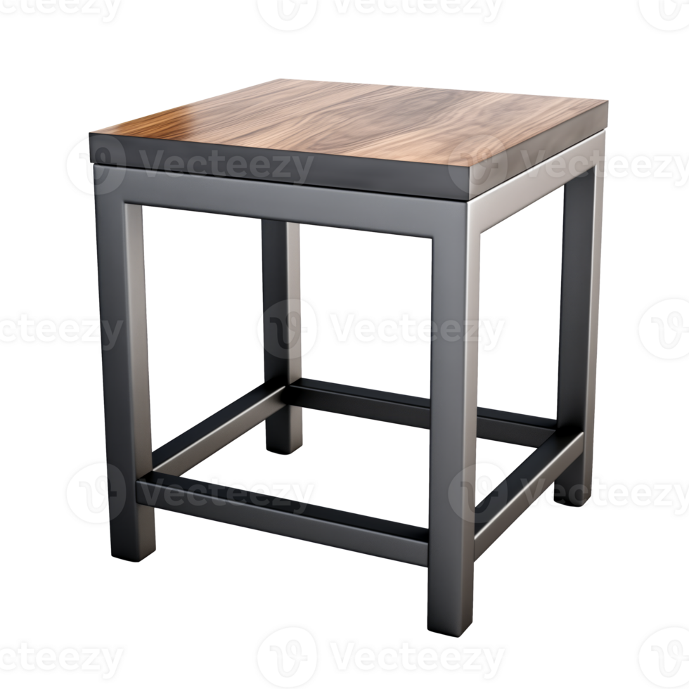 AI generated Accent Table. Scandinavian modern minimalist style. Transparent background, isolated image. png