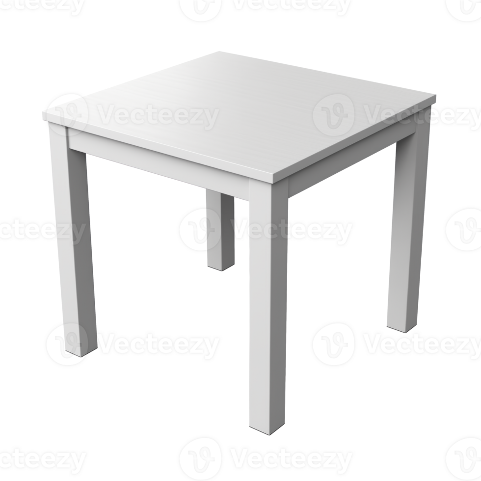 AI generated End Table. Scandinavian modern minimalist style. Transparent background, isolated image. png