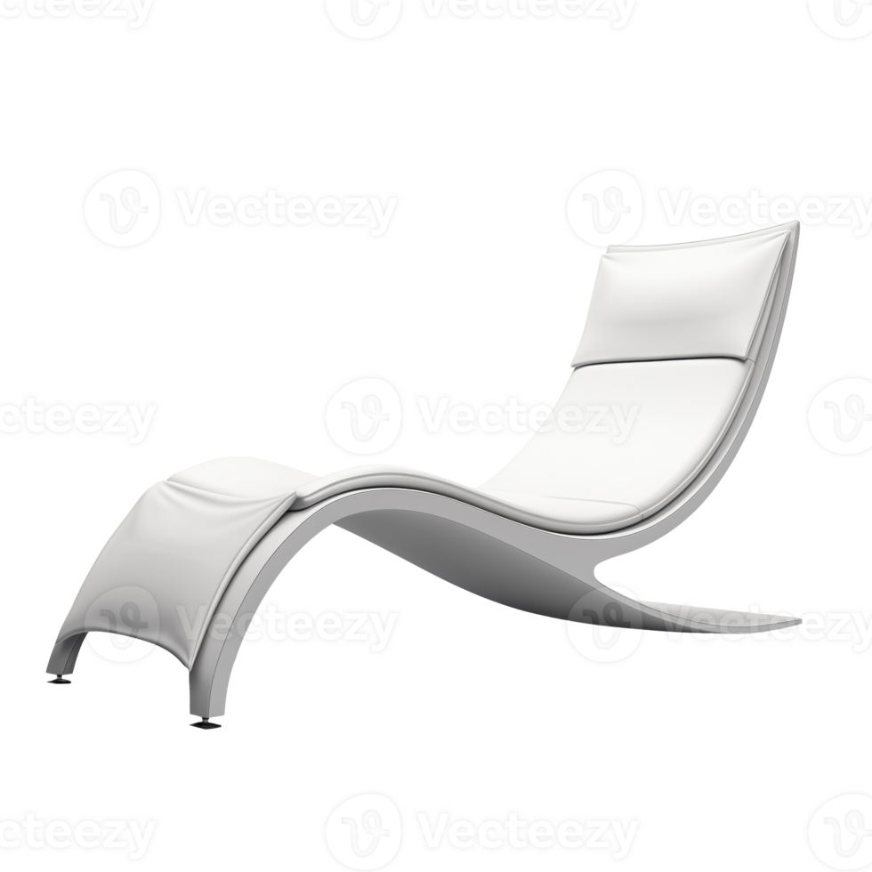 AI generated Chaise. Scandinavian modern minimalist style. Transparent background, isolated image. png