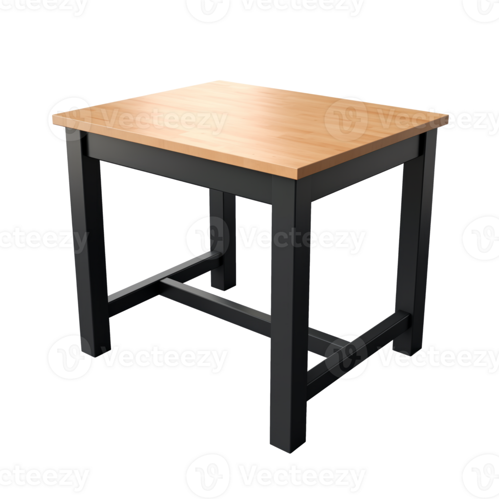 AI generated Height Table. Scandinavian modern minimalist style. Transparent background, isolated image. png