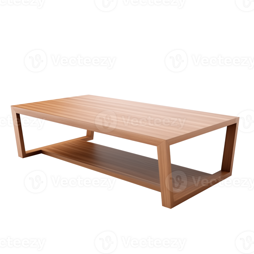 AI generated Coffee Table. Scandinavian modern minimalist style. Transparent background, isolated image. png