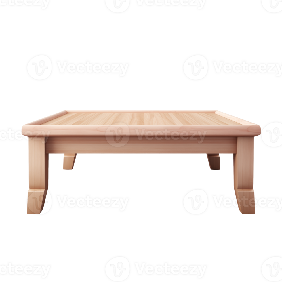 AI generated Coffee Table. Scandinavian modern minimalist style. Transparent background, isolated image. png