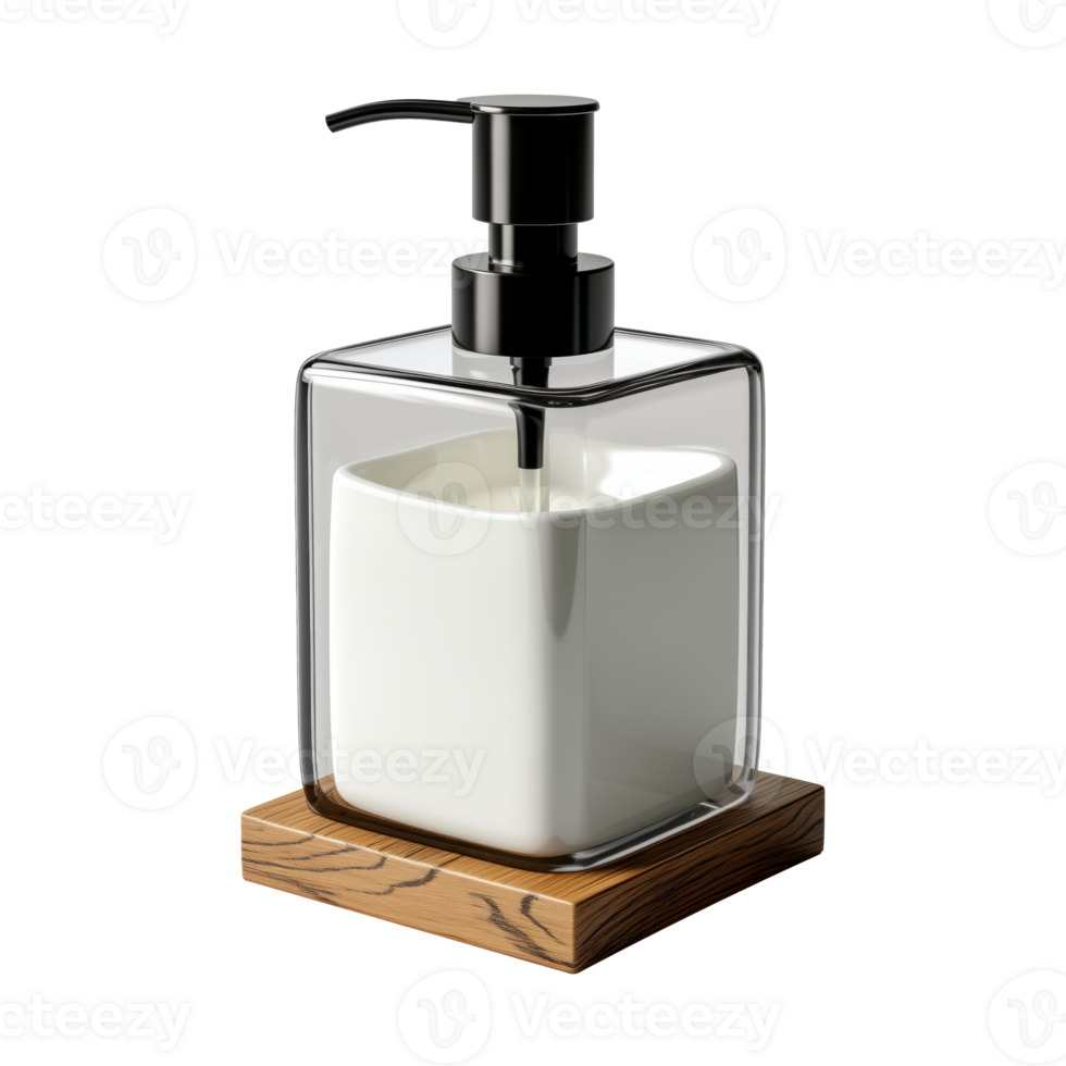 AI generated Dish Soap Dispenser. Scandinavian modern minimalist style. Transparent background, isolated image. png