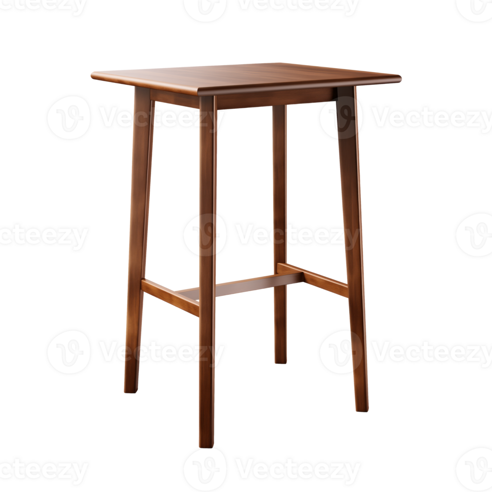 ai generiert Bar Höhe Tisch. skandinavisch modern minimalistisch Stil. transparent Hintergrund, isoliert Bild. png