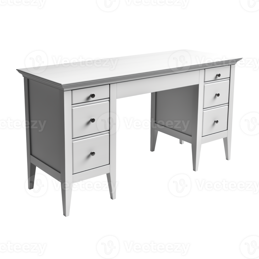 AI generated Desk. Scandinavian modern minimalist style. Transparent background, isolated image. png