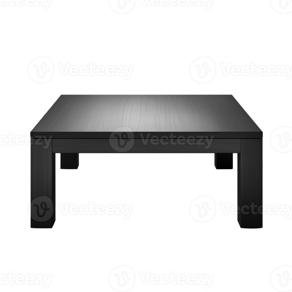 AI generated Coffee Table. Scandinavian modern minimalist style. Transparent background, isolated image. png