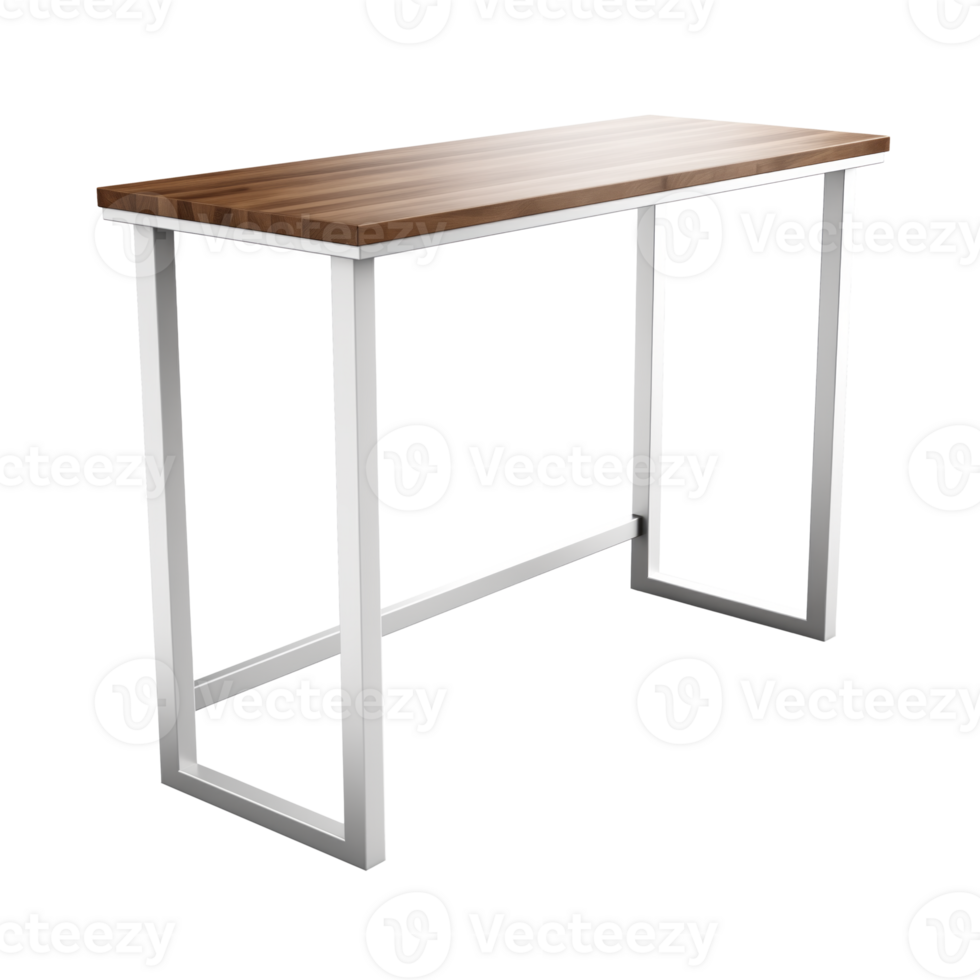 AI generated Bar Table. Scandinavian modern minimalist style. Transparent background, isolated image. png