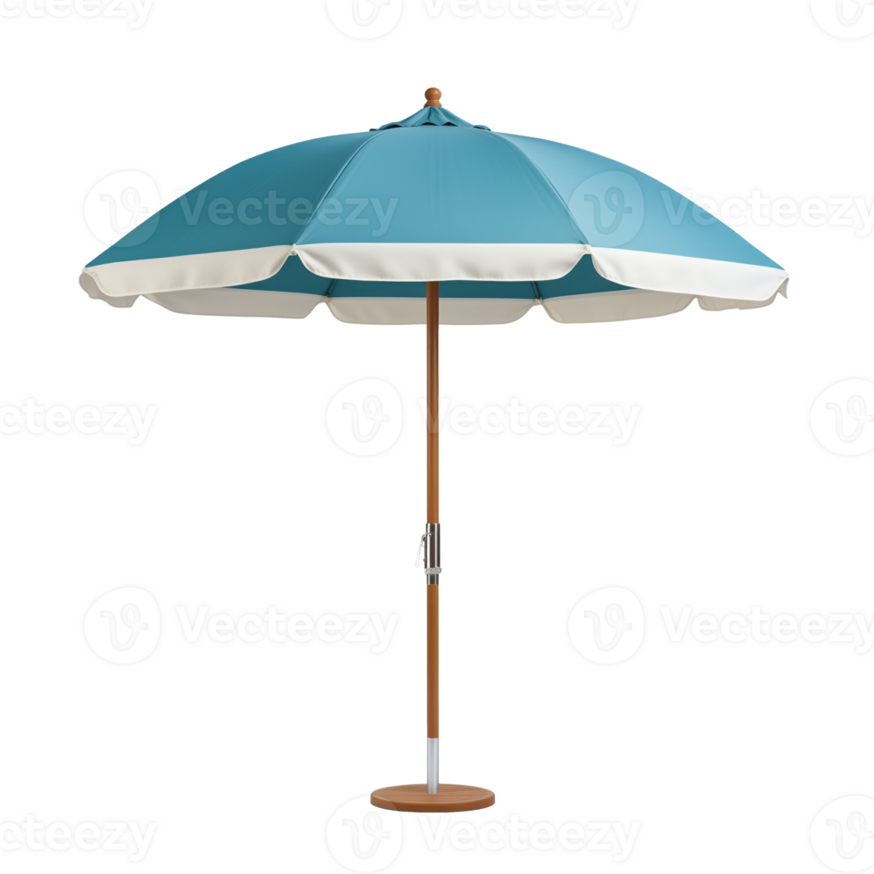 AI generated Beach Umbrella. Scandinavian modern minimalist style. Transparent background, isolated image. png