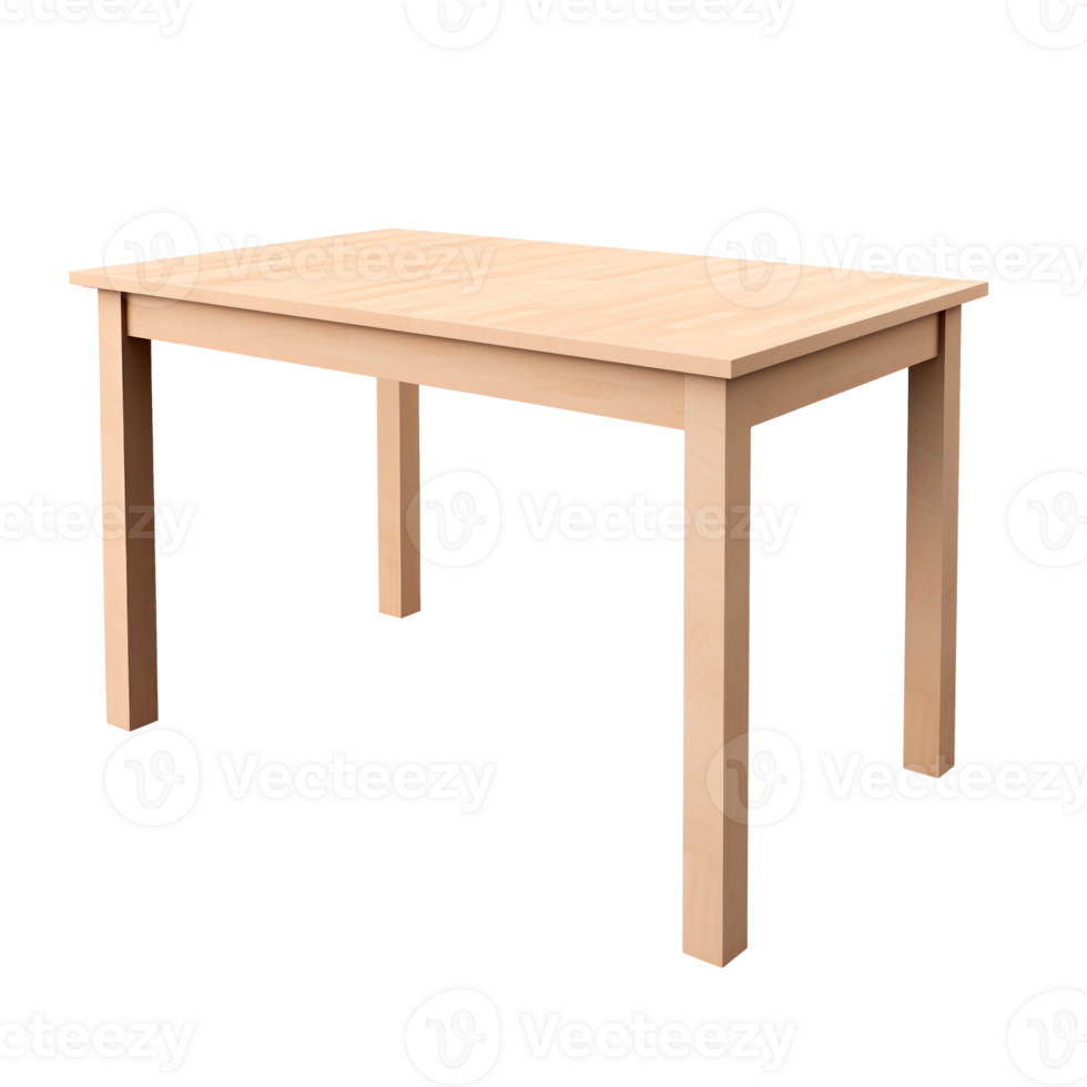 AI generated Height Table. Scandinavian modern minimalist style. Transparent background, isolated image. png