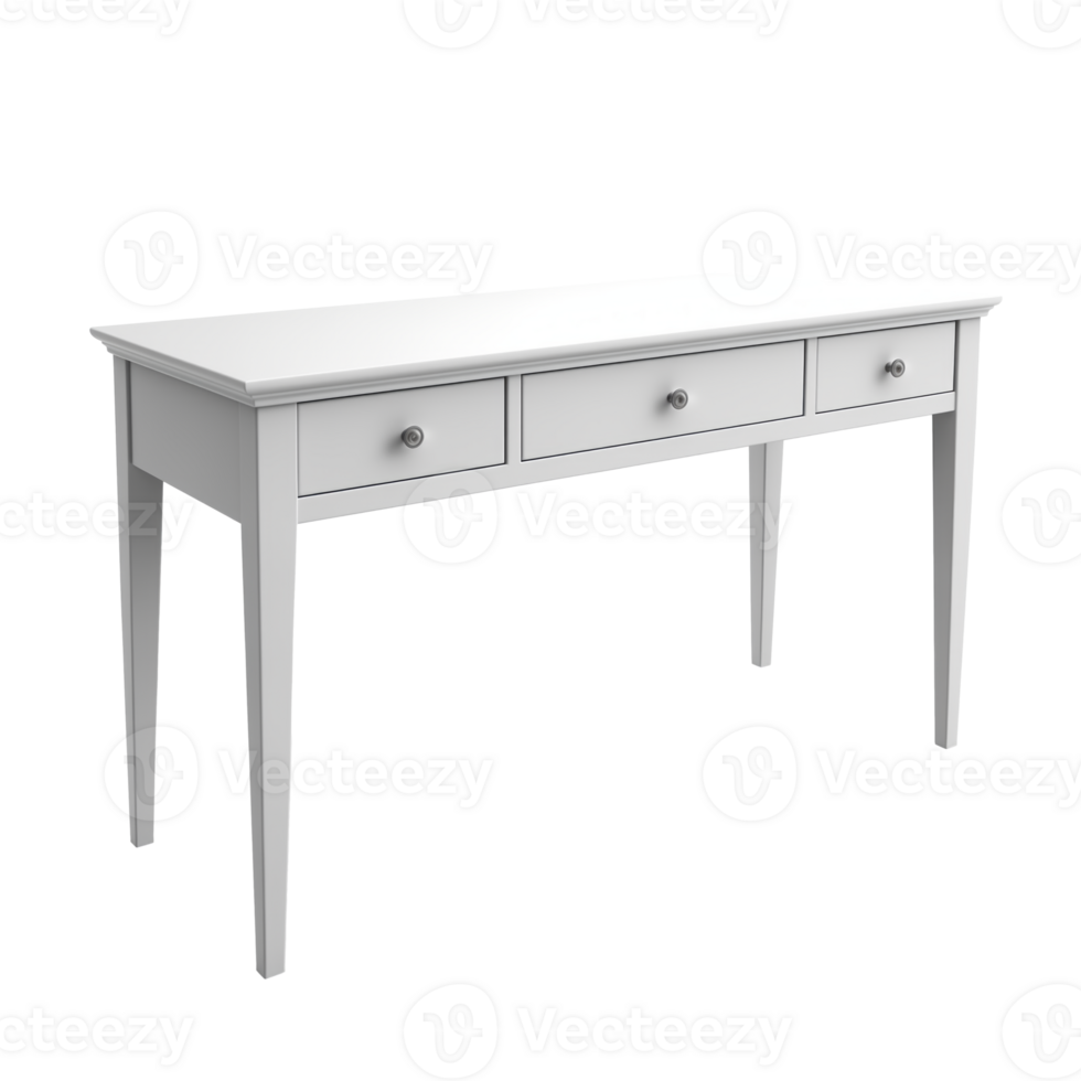 AI generated Desk. Scandinavian modern minimalist style. Transparent background, isolated image. png