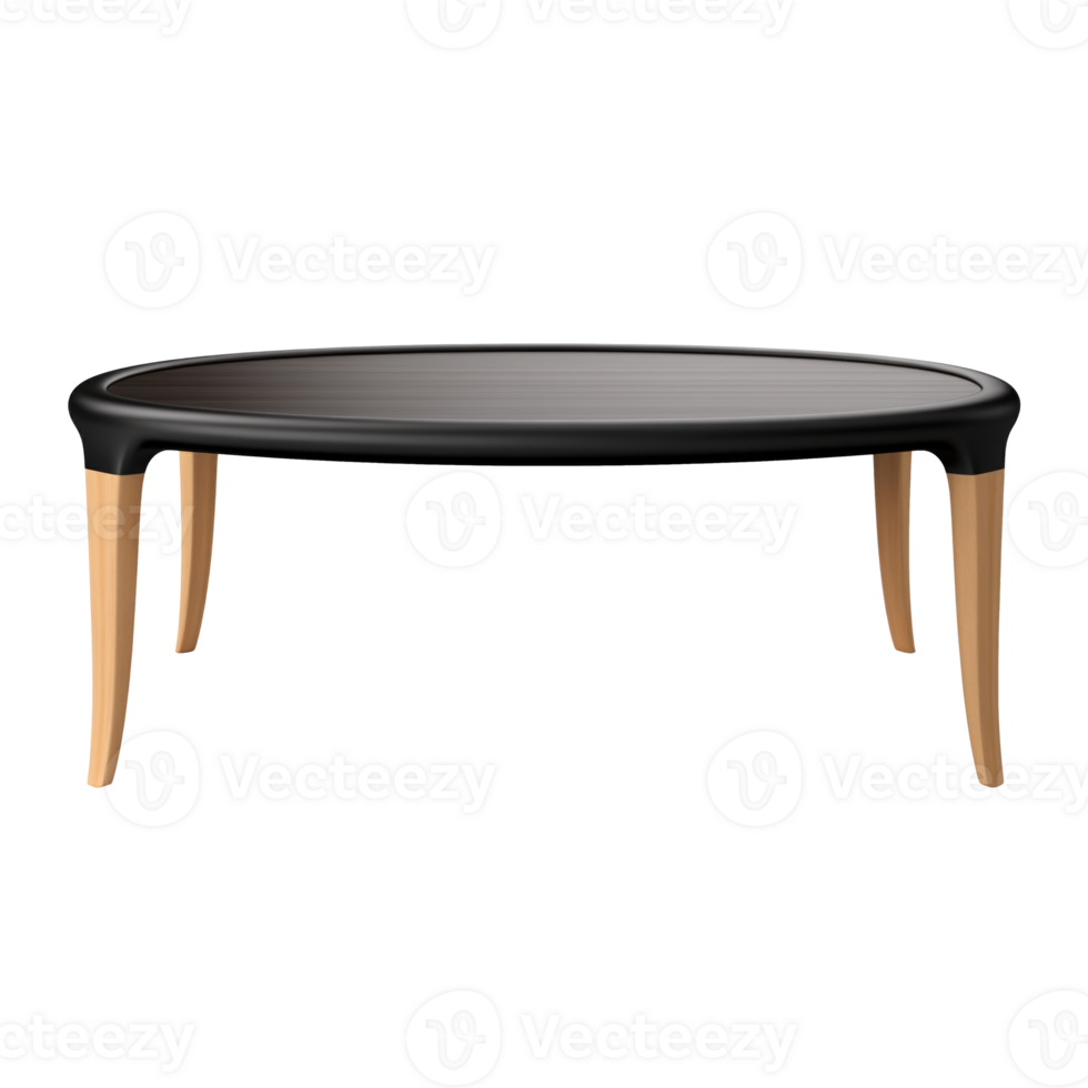 AI generated Coffee Table. Scandinavian modern minimalist style. Transparent background, isolated image. png