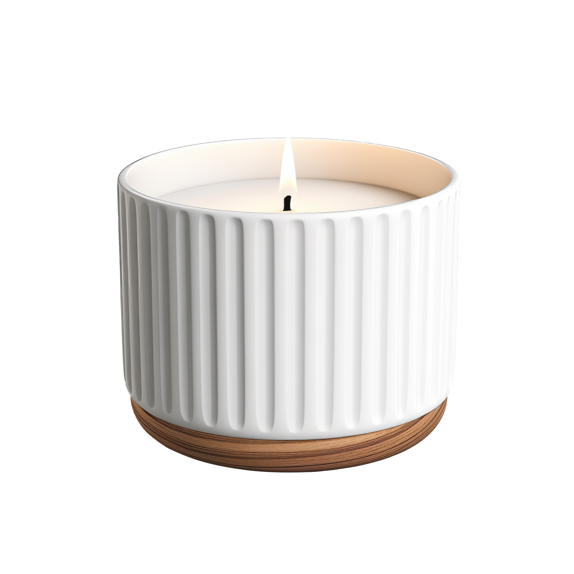 Ai generated candle scandinavian modern minimalist style transparent
