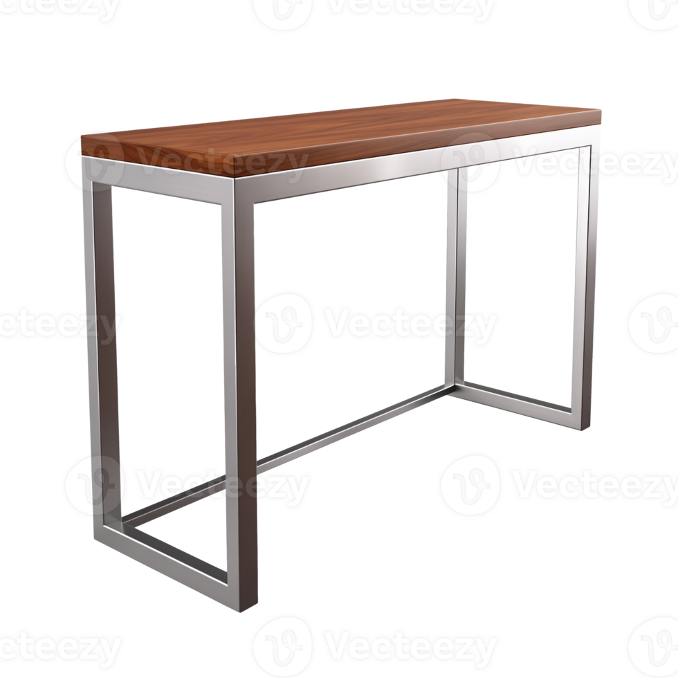 AI generated Bar Height Table. Scandinavian modern minimalist style. Transparent background, isolated image. png