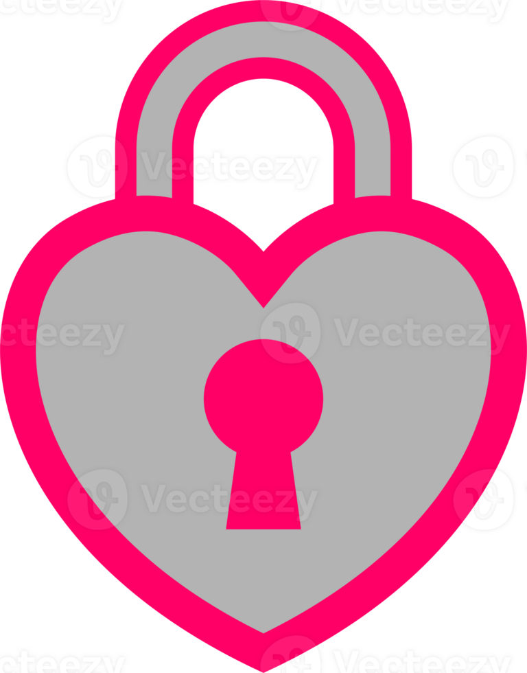 Padlock heart logo icon png