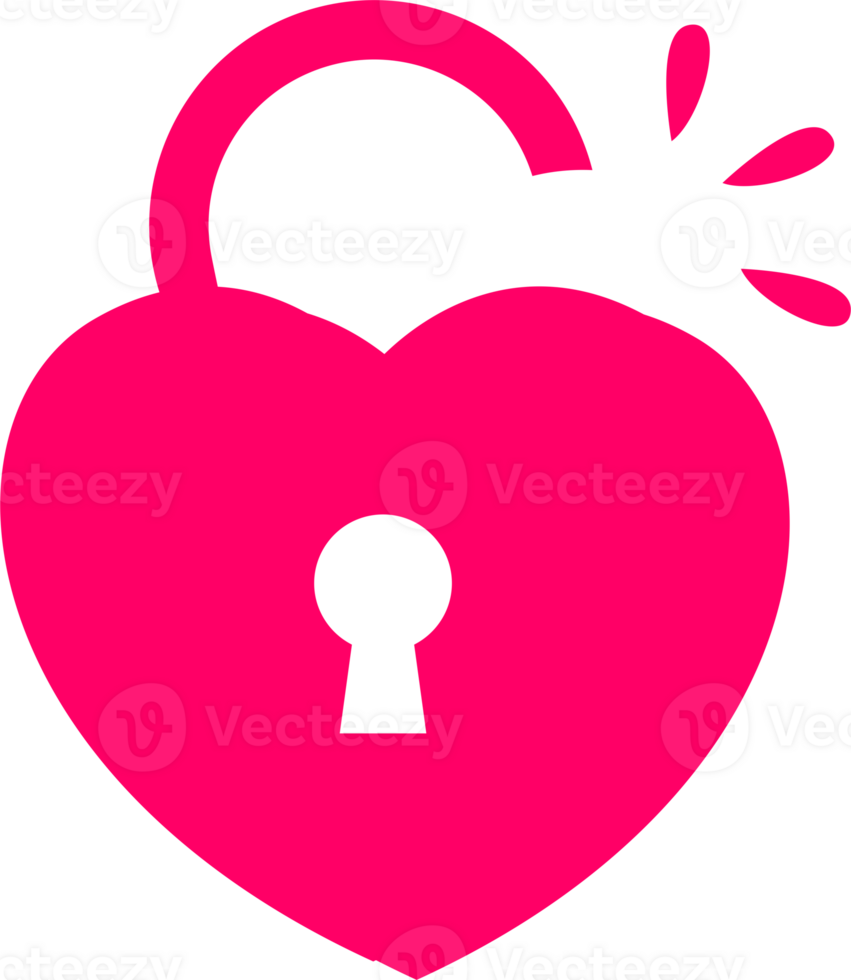 Padlock heart logo icon png