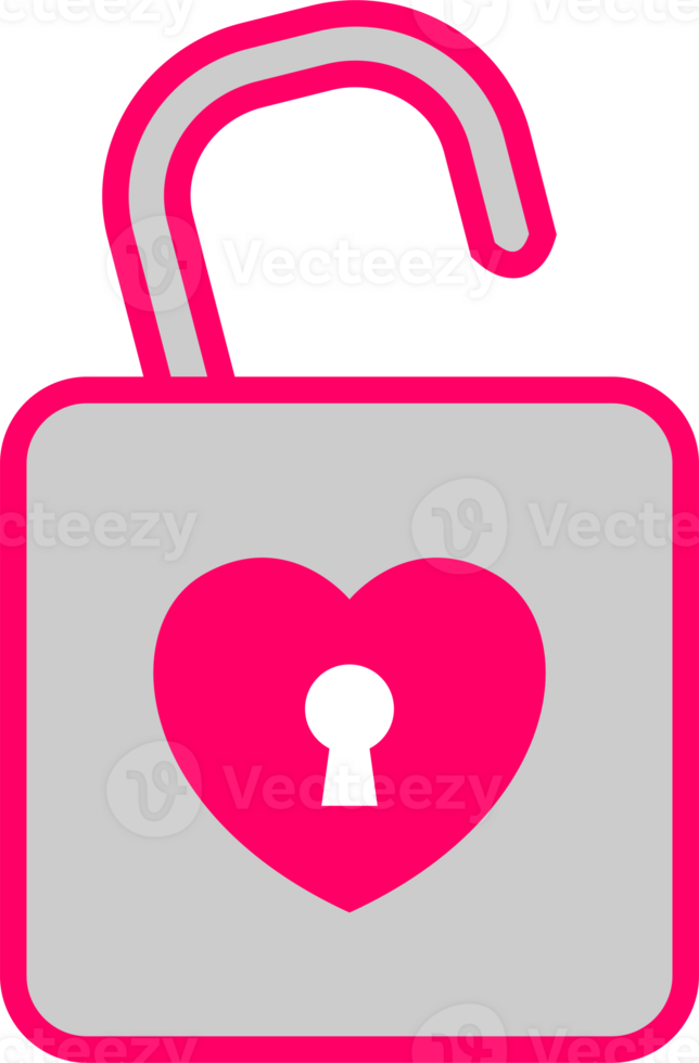 Padlock heart logo icon png